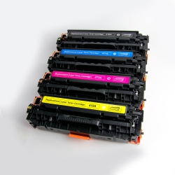 PRINTER SOLUTION Compatible HP 130A (Ce410A, Ce411A, Ce412A, Ce413A) Cmyk 4 Colors Toner Cartridge