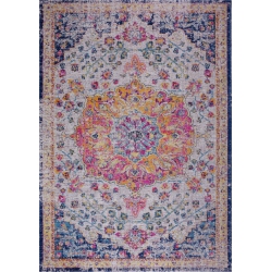 LA DOLE RUGS Ladole Rugs Orlando Multicolor Traditional Outdoor Durable Soft Area Rug Carpet, 4X5 (3'11" X 5'3", 120Cm X 160Cm)