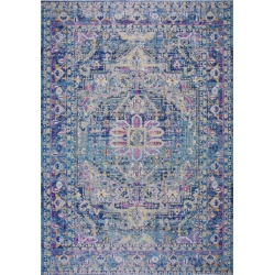 LA DOLE RUGS Ladole Rugs Rowen Beautiful Traditional Outdoor Area Rug Carpet, 4X5 (3'11" X 5'3", 120Cm X 160Cm) In Blue