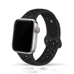 CSMART Sports Silicone Band Replacement Band Strap for Apple Watch Iwatch Series 1 to 10 Se Ultra, 38MM 40MM 41MM 42Mm(Series 10) In Black