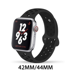 CSMART Sports Silicone Band Replacement Band Strap for Apple Watch Iwatch Series 1 to 10 Se Ultra, 42Mm(Series 123) 44MM 45MM 46MM 49MM In Black