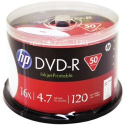 HP Dm16Wjh050Cb 4.7GB Printable DVD-Rs, 50-Ct Spindle