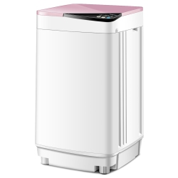 COSTWAY Full-Automatic Portable Washing Machine 7.7Lbs Washer With Germicidal Uv-Light Spinner