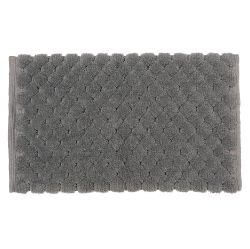 KOZY NICHE Handwoven Pompom Bath Mat (Gray) (20 X 32)