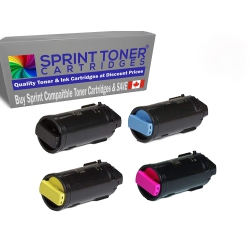 SPRINT TONER Compatible Xerox C600 C605 Versalink Toner Cartridges, High Yield B-C-Y-M Printers: C600Dn, C600Dt, C600Dx, C600Dxf, C600N, C605X, C605Xf