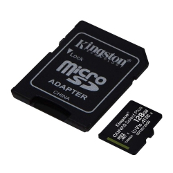 KINGSTON Uhs-I A1 128 GB Canvas Select Plus Microsd Card W/ Sd Adapter
