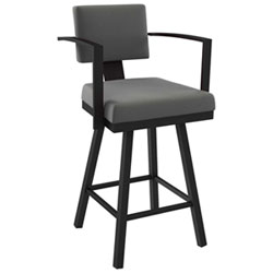 Akers Modern Counter Height Barstool - Cream/Black