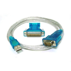 TIGUYCO PLUS USB 2.0 to Rs232 Db9 Db25 Serial Interface Adapter Cable - In Blue