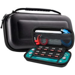 ORZLY Case for Nintendo Switch Lite - Protective Carry Carbon Fibre In Black