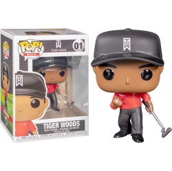 FUNKO Pop Golf 3.75 Inch Action Figure Tiger Woods - Tiger Woods Shirt #01 In Red