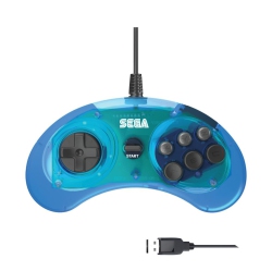 RETRO-BIT Sega Genesis® 6-Button Arcade Pad In Blue