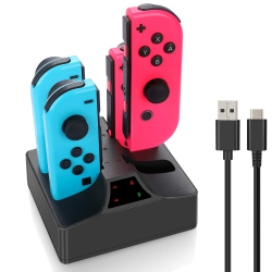 YCCSKY Switch Joy-Con Controller Charger, Charging Dock 4 In 1 Joy Con