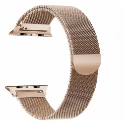 CSMART Magnetic Metal Mesh Replacement Band Strap for Apple Watch Iwatch Series 1 to 10 Se Ultra, 38MM 40MM 41MM 42Mm(Series 10) In Gold