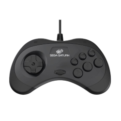 RETRO-BIT Sega Saturn Control Pad USB Port In Black