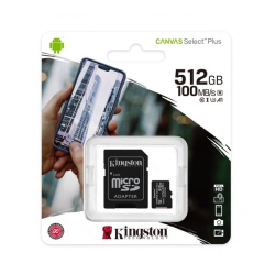 KINGSTON TECHNOLOGY Micro Sd Card 512GB Canvas Select Plus 100R A1 C10 Card + Adapter