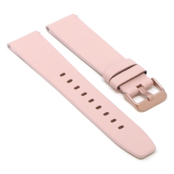 STRAPSCO Textured Leather Watch Band Strap for Fitbit Versa & Versa 2 - Short-Medium - (Rose Gold Buckle) In Pink