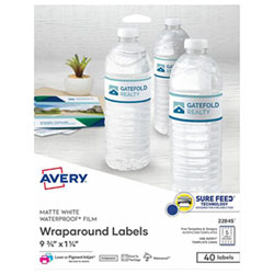 Étiquettes Enveloppantes Étanches Durables D'avery (22845) - Paquet De 40