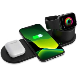 HLD 3 In 1 Wireless Charger Compatible \w Apple Watch Series 6/5/4/3/2/1, New Iphone Se 2020/iphone 11/11 Pro/xs/xs Max/xr/x/galaxy S10/note 9 Plus Qi