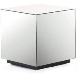 SONOROUS Stb-45 All Glass Cube Side Table / Night Stand