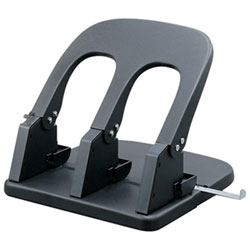 Business Source 10.2" x 10.4" Adjustable Three-hole Punch - 100 Sheet