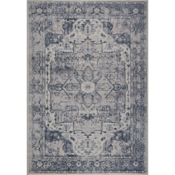 LA DOLE RUGS Ladole Rugs Atlantis Persian Design Bordered Style And Grey Indoor Area Rug Carpet, 9X12 (9' X 12'5", 275Cm X 380Cm) In Blue