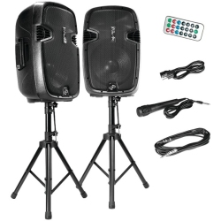 PYLE PRO Pphp1249Kt 1, 800-Watt Bluetooth Active/passive Dual Speaker System Kit