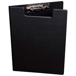 Davis Pad Holder Deluxe Clipboard-Vinyl- Black