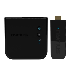 NYRIUS Aries Pro+ Wireless HDMI Video Transmitter to Stream 1080P Video Up to 165Ft From Laptop, PC, Cable Box