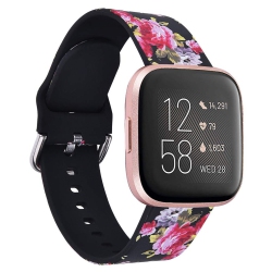 HLD Silicone Straps Compatible With Fitbit Versa, Versa Lite, Versa 2, Versa Se Wristbands Fashion Bracelet Replacement Accessory In Multicolor