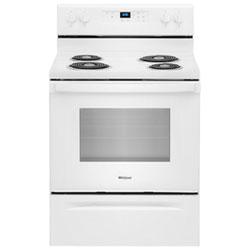 Cuisinière Électrique À Serpentins 4,8 Pi³ 30 Po De Whirlpool (Ywfc150M0Jw) - Blanc