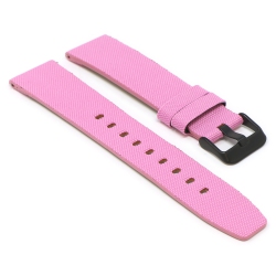 STRAPSCO Nylon Watch Band Strap for Fitbit Versa & Versa 2 - Medium-Long - In Pink