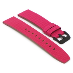 STRAPSCO Nylon Watch Band Strap for Fitbit Versa & Versa 2 - Short-Medium - Dark In Pink