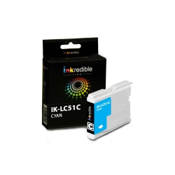 INKREDIBLE INK Brother Lc51C Compatible Ink Cartridge High Yield - - 1/pack In Cyan