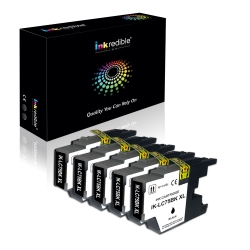 INKREDIBLE INK Brother Lc75Bk Compatible Ink Cartridge High Yield - - 5/pack In Black