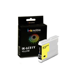 INKREDIBLE INK Brother Lc51Y Compatible Ink Cartridge High Yield - - 1/pack In Yellow
