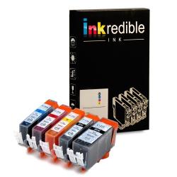 INKREDIBLE INK Canon Pgi-225, Cli-226 Compatible Ink Cartridge Combo (Bk/pbk/c/m/y) - - 5/pack