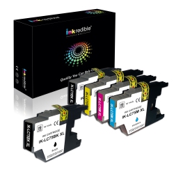 INKREDIBLE INK Brother Lc75 Compatible Ink Cartridge Combo High Yield (Bk/c/m/y) - - 5/pack (2 Bk, 1 C, 1 M, 1 Y)