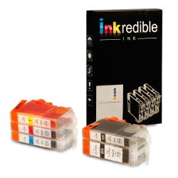 INKREDIBLE INK Canon Pgi-5, Cli-8 Compatible Ink Cartridge Combo (Bk/pbk/c/m/y) - - 5/pack