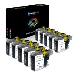 INKREDIBLE INK Brother Lc75Bk Compatible Ink Cartridge High Yield - - 10/pack In Black