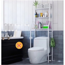 CC TRADING BRIDEG Three Shelf Over Toilet Bathroom Rack Holder for Bath Essentials, Plants