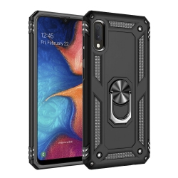 CSMART 【】 Anti-Drop Hybrid Magnetic Hard Armor Case With Ring Holder for Samsung Galaxy A10E In Black