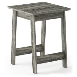 FURINNO Contemporary Engineered Wood Beginning End Table In French Oak In Gray