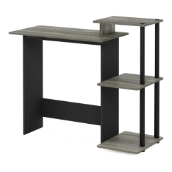 FURINNO Efficient Wood Home Laptop Notebook Computer Desk In Oak Gray/black