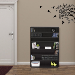 FURINNO Jaya 6-Tier Multimedia Storage Tower, Espresso 17059Ex