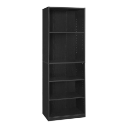 FURINNO Jaya Engineered Wood Simply Home 5-Shelf Bookcase In In Black