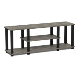 FURINNO Turn-S-Tube Wood Entertainment Tv Stand for Tv Up to 50" In Gray/black