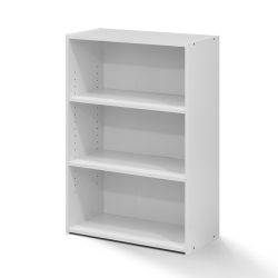 FURINNO Wright 3-Shelf Bookcase, Soft In White