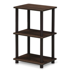 FURINNO Turn-N-Tube Engineered Wood 2 Space Shelf In Walnut/brown