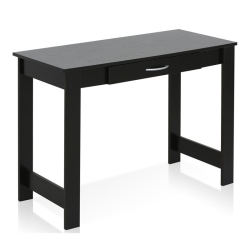 FURINNO Jaya Contemporary Engineered Wood Writing Desk With Drawer In In Black