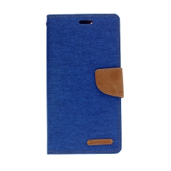 GOOSPERY Iphone 11 Canvas Diary Case In Blue